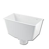 Square/Round Downpipe Hopper Head White