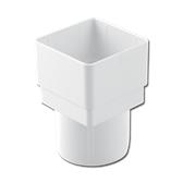 Square/Round Downpipe Adptr White